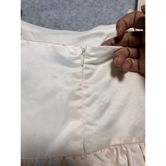 Women's Beige Color Dress With Bow On Straps Size medium - Picture 10 of 13